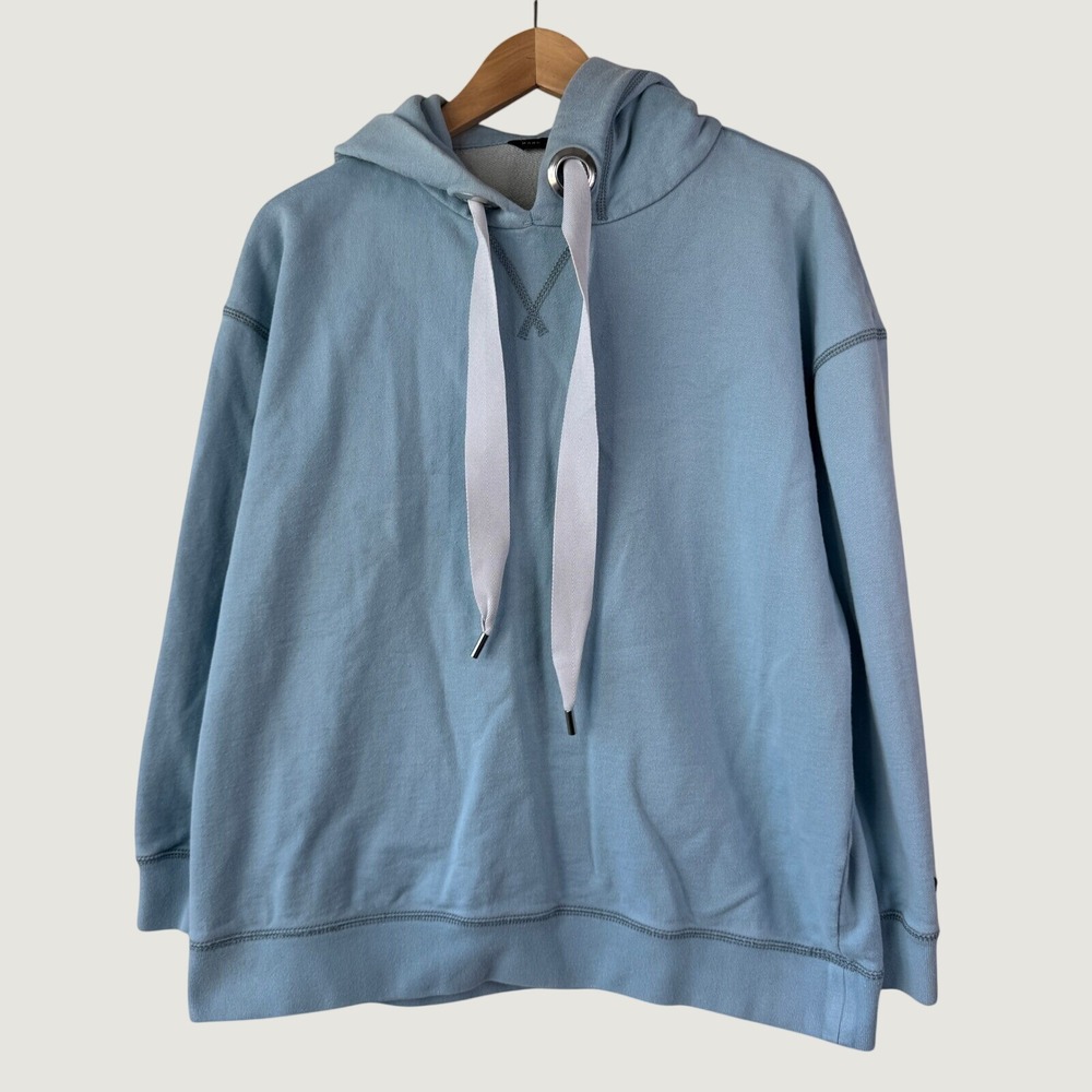 Marc By Marc Jacobs Hoodie L Blue MBMJ Pullover Sweatshirt Minimalist Streetwear